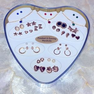 Pendant and Earring Gift Set 21 Pairs Earrings 3 N